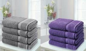 PRICE DROP: 4 Super Soft Egyptian Cotton Bath Towels in 9 Colours