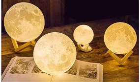 3D Printed Moon Lamp Replica in Multiple Sizes