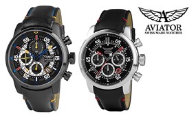 €34.99 for a Gents Aviator Swiss Made Watch (40 Styles)