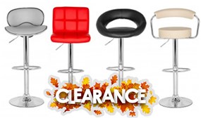 CLEARANCE SALE: €49.99 for 2 Bar Stools (Multiple Designs & Colours) 