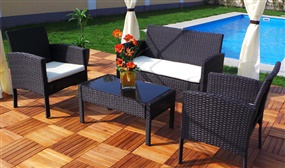 END OF SEASON SALE: 4 Swing & Harmonie® Rio Rattan Garden Furniture in 3 Colours