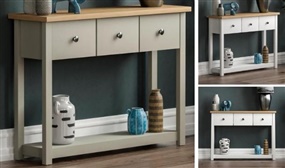 Arlington 1, 2 or 3 Drawer Console Table in 2 Colours