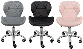 Cushioned Swivel Office Chair in 6 Colours