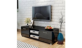 TV Cabinet High-Gloss Black 120x40.3x34.7 cm