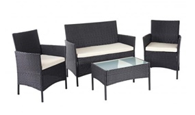 Rattan 4 Seater Garden Lounge Set in Multiple Colours
